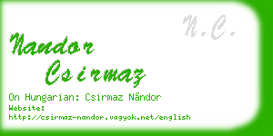 nandor csirmaz business card